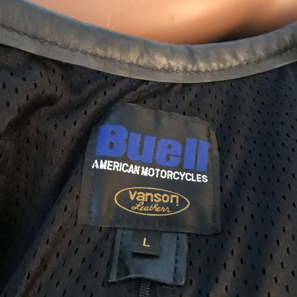 BUEL / Vanson Riding Cafe Jacket MESH/LEATHER with armour - Picture 4 of 8